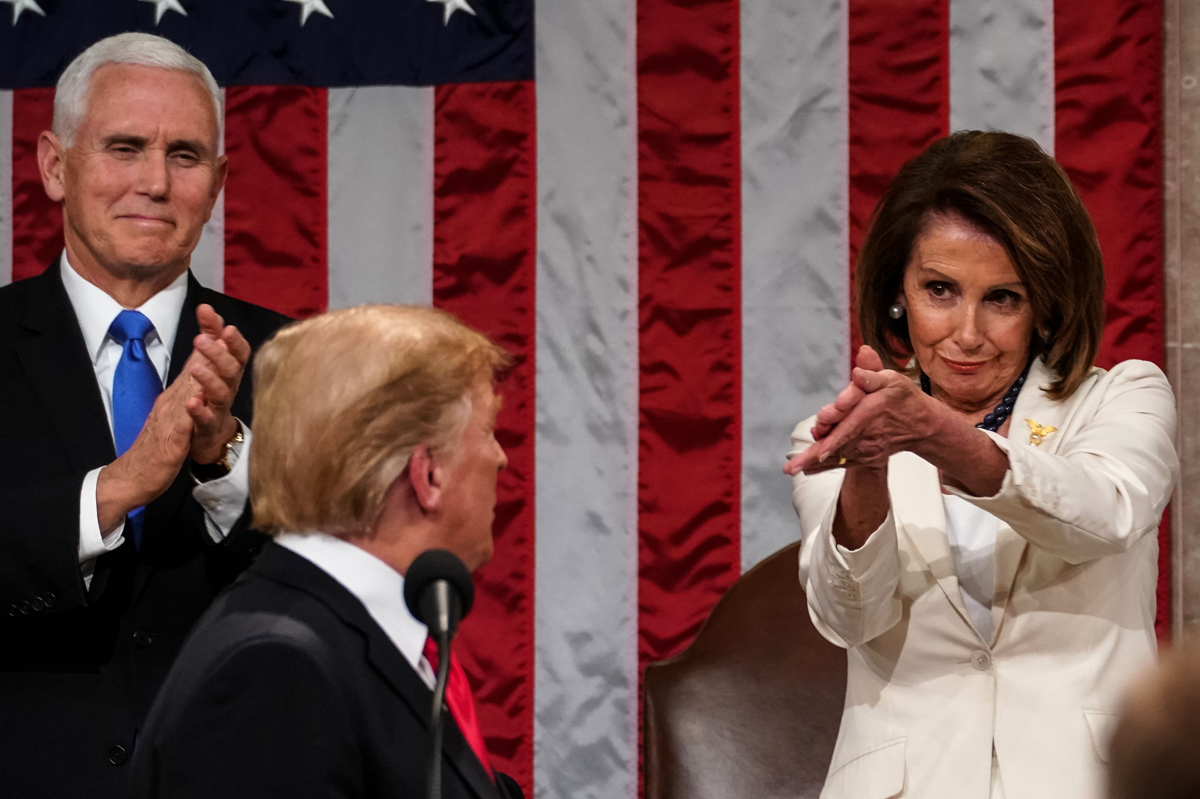 US Speaker of the House Nancy Pelosi’s applause of US President Donald Trump at his State of the Union address on February 5 sparked a flurry of online memes. Photo: AFP