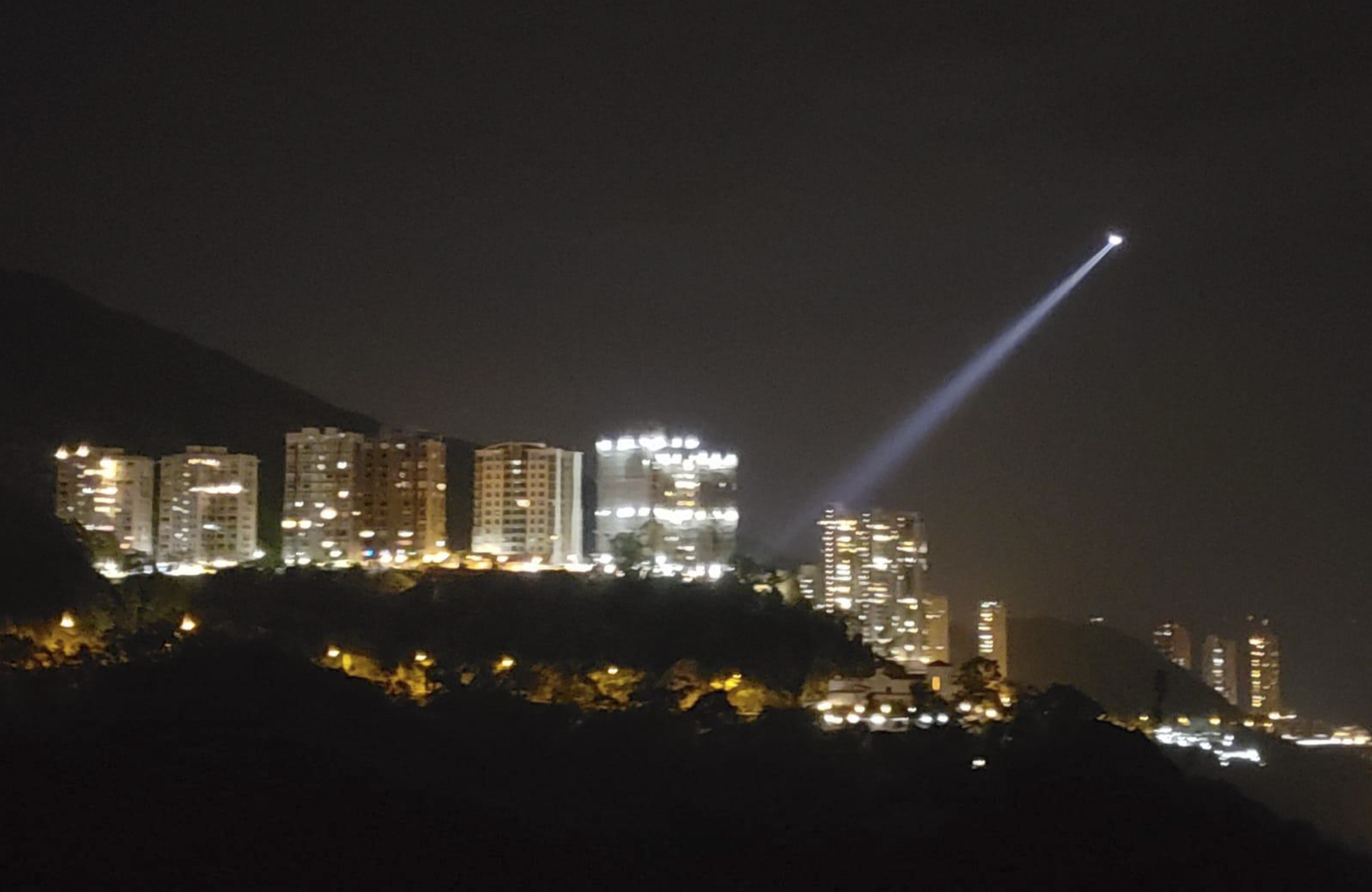 A government helicopter was deployed as part of the anti-burglary operation. Photo: Handout