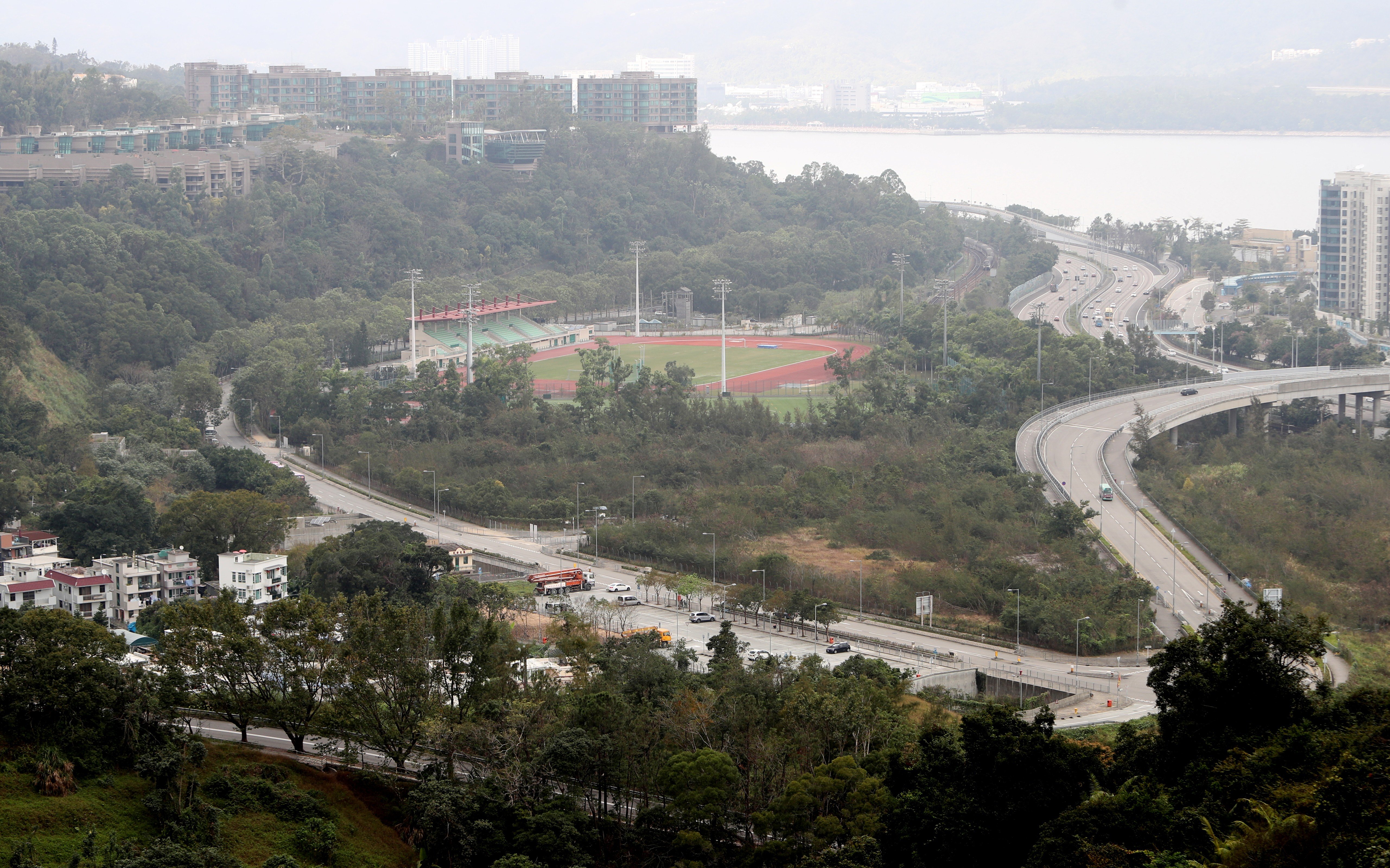 The plot of a residential land at the junction of Yau King Lane and Pok Yin Road, Pak Shek Kok, Tai Po. The site received 10 bids by the close of tender on February 08, 3019. Photo: Winson Wong