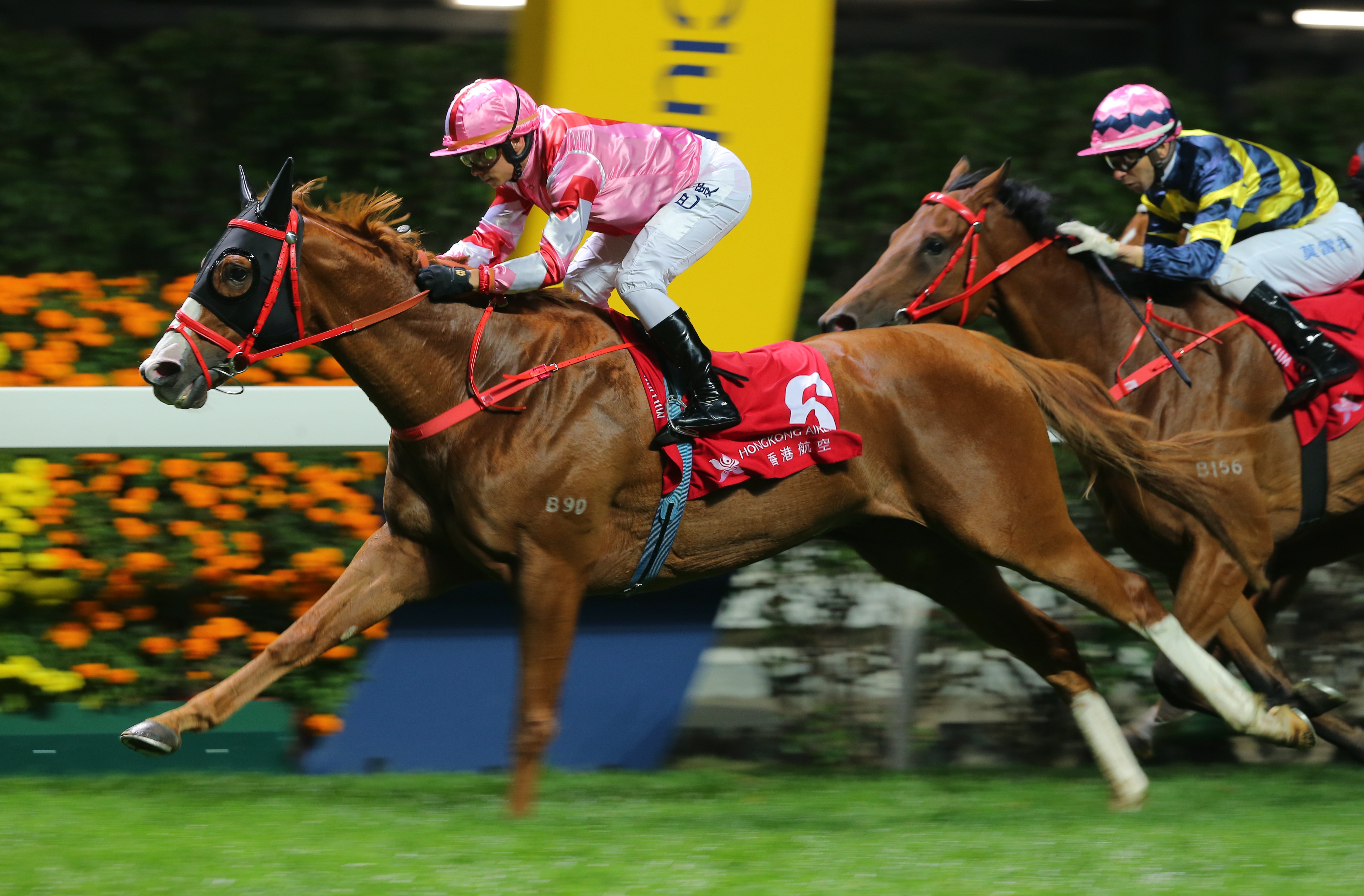 Alexis Badel guides Simply Brilliant to victory in the Group Three January Cup at Happy Valley. Photo: Kenneth Chan