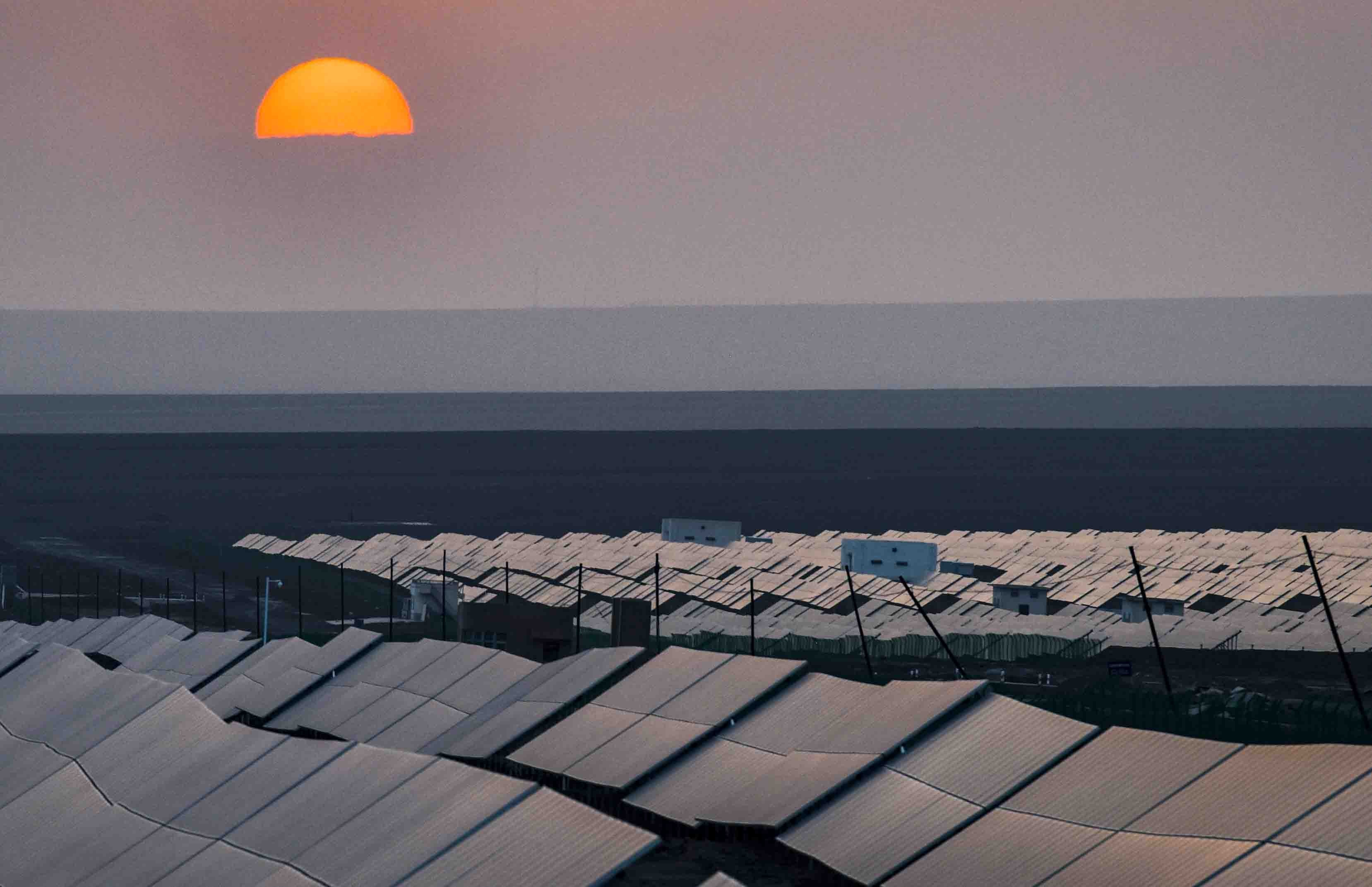 A photovoltaic power plant in Turpan, in northwest China’s Xinjiang Uygur autonomous region, is part of the country’s push towards green energy. Photo: Xinhua