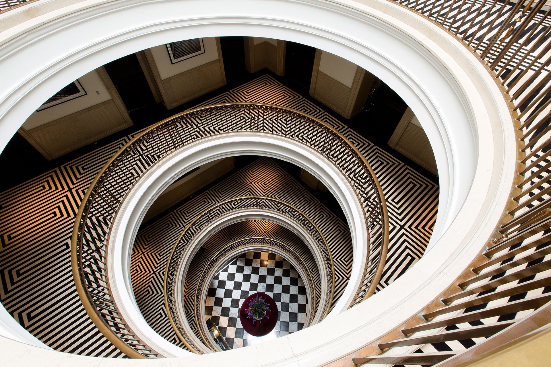 The circular stairwell in The Edinburgh Grand, in Scotland. Picture: The Edinburgh Grand