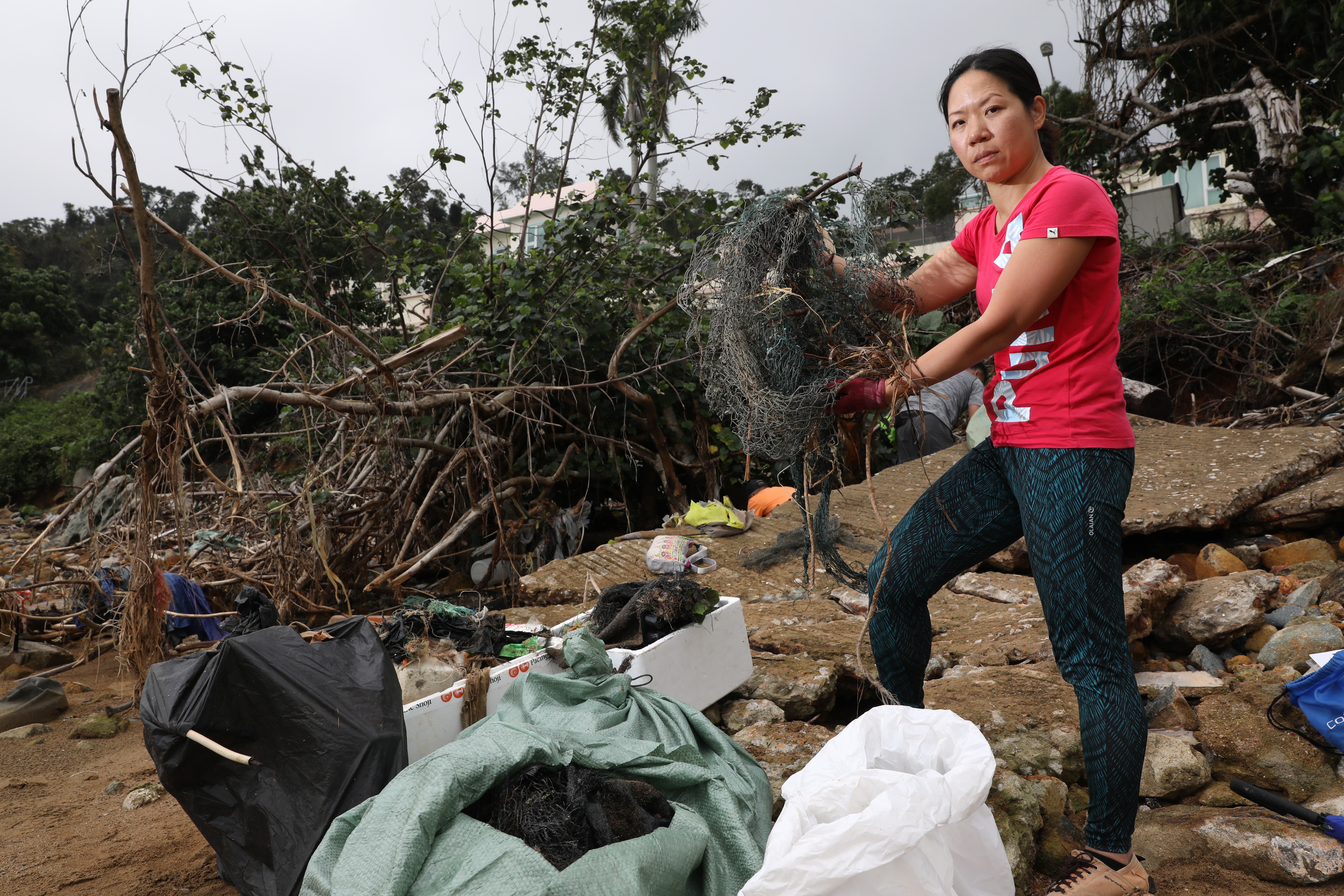 Kitti Chan has held several clean-up operations with volunteers joining her quest to rid Hong Kong’s beaches and waters of rubbish. Photo: K. Y. Cheng
