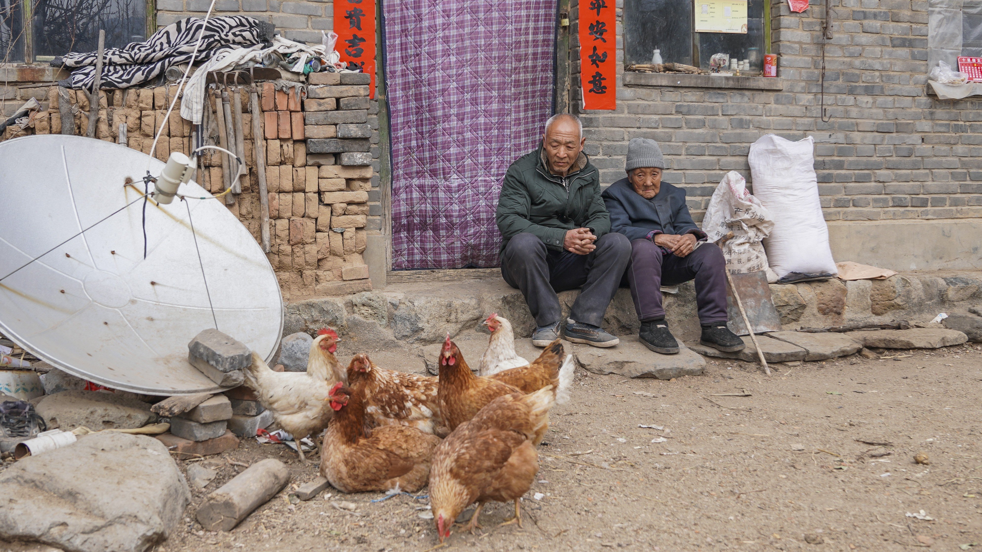 Villagers in Xiaoguancheng, one of the poorest parts of China. Photo: Lea Li