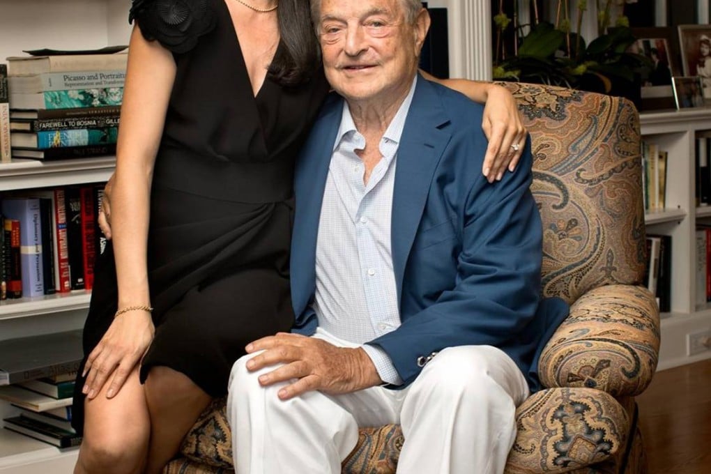 George Soros, 82, and his 40-year-old fiancee Tamiko Bolton at their home in Southampton, New York.Photo: Reuters