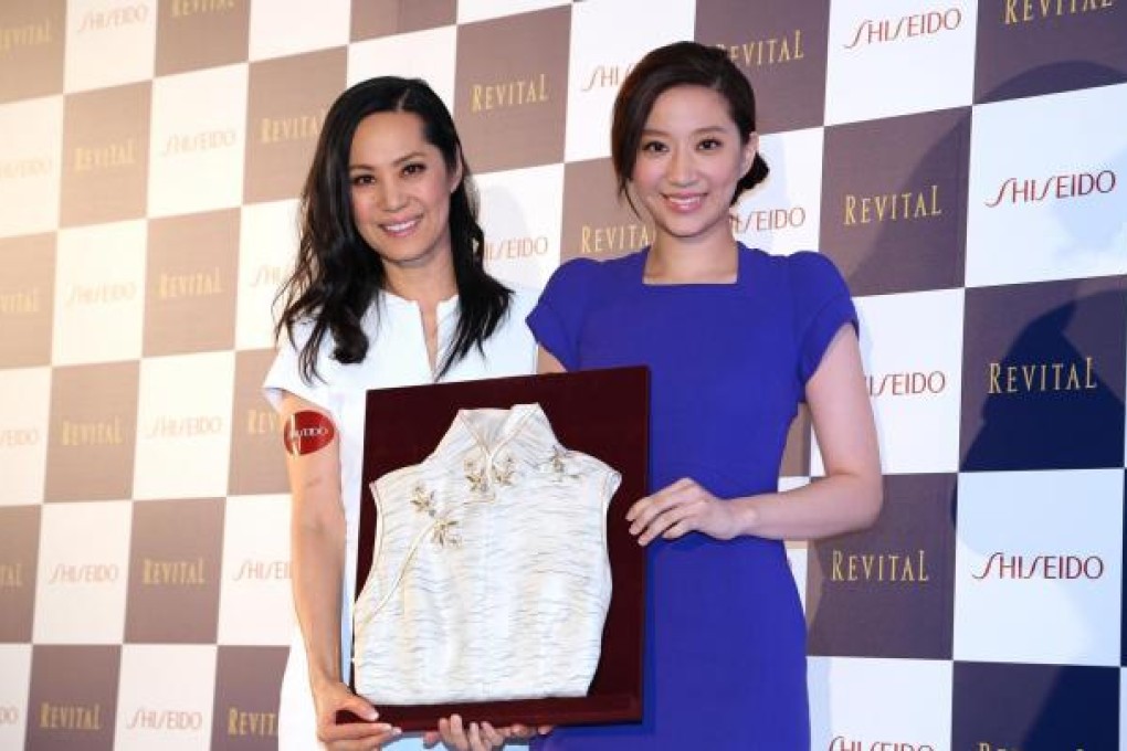 Irene Wang and her mother at the launch of Shiseido's Revital products.