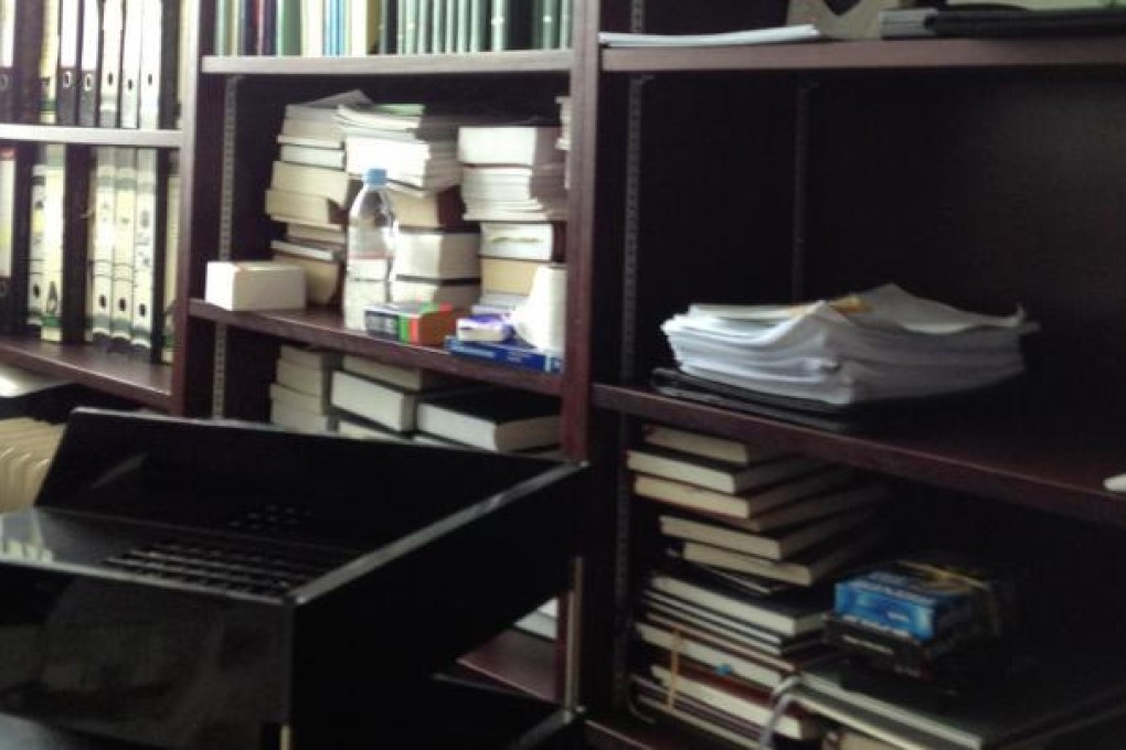 An office at the new HKU campus where academics have fallen.