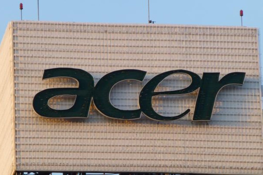 A logo of Taiwan's computer giant Acer Inc. is seen on top of a building iin Taipei, Taiwan. EPA/DAVID CHANG