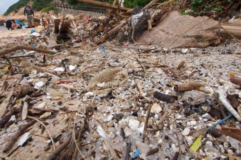 Rubbish on Hong Kong beaches is a common sight.Photo: Martin Williams
