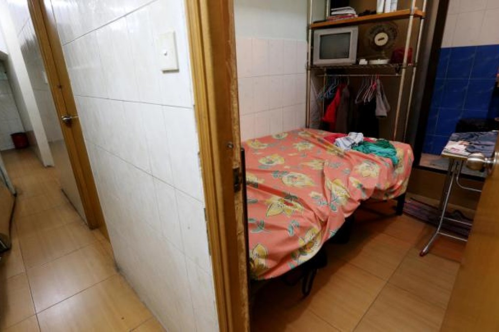 Joanna Chiu's tiny Sham Shui Po room. Photo: David Wong