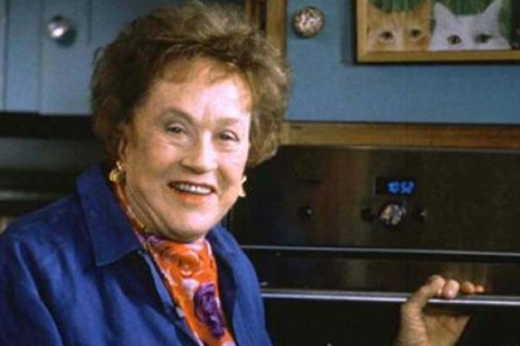 Julia Child, America's 85-year-old master cook, is pictured in this file photo from 1995. Child, who has a new television show, a new cookbook, and numerous public engagements, said recently, "You don't ever have to retire in my business. REUTERS