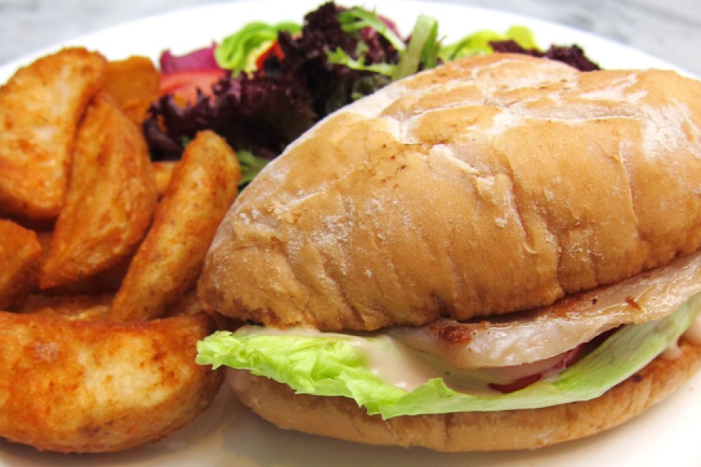 Crispy bun with fried pork chop marinated with shrimp paste at Tai O Lookout