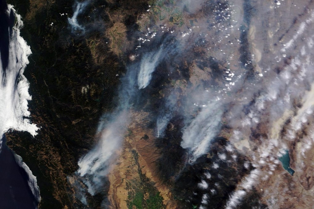 Fires burn across northern California.Photo: SCMP Pictures