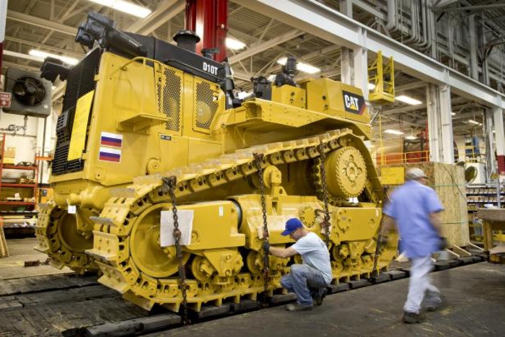 The production line at a Caterpillar factory. Photo: The New York Times