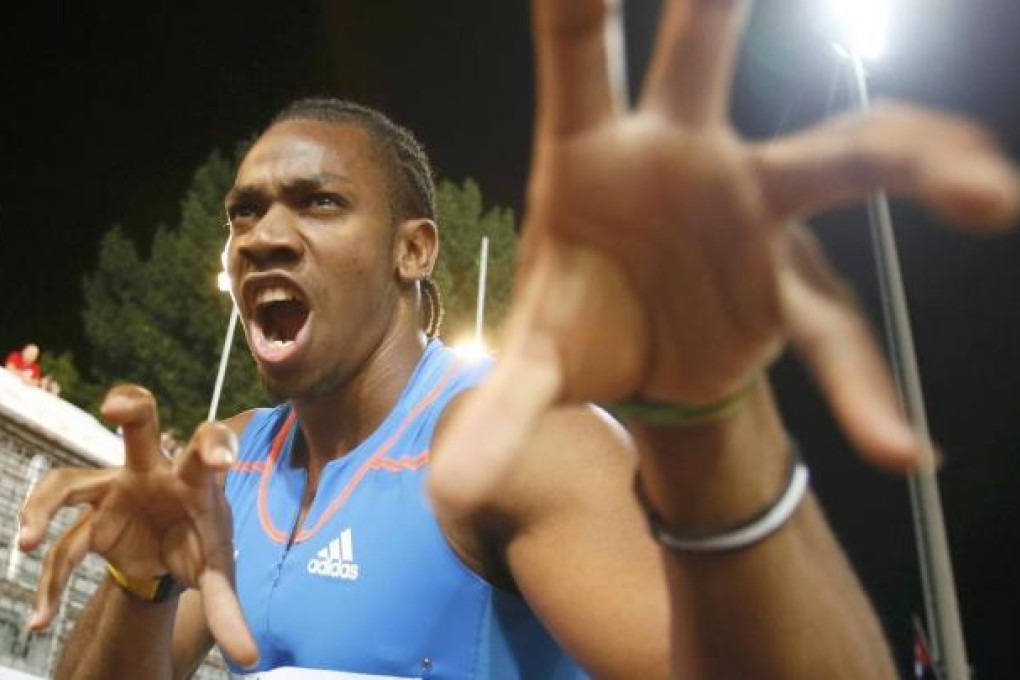 Jamaica's Yohan Blake celebrates after winning the 100m in Lausanne in 9.69 seconds. Photo: Reuters