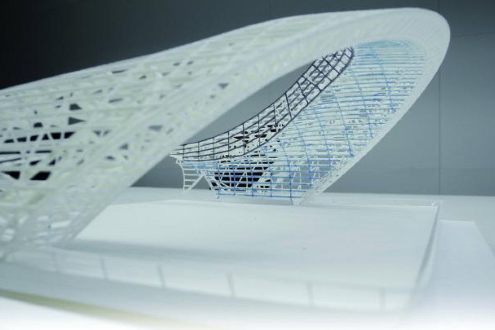 A model of the Kai Tak cruise terminal by Foster and Partners at the Venice Biennale.