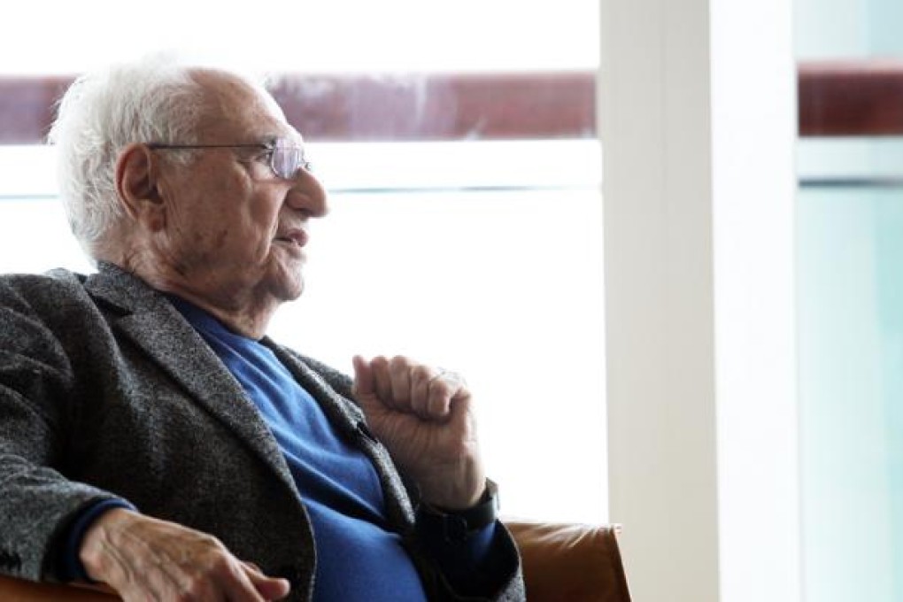 Frank Gehry says of Opus Hong Kong, his first major project in Asia: "It's pretty dynamic and exciting, the scale of it and the access to it. In New York, you don't get a view like this unless you go up the Empire State Building."  Photo: May Tse