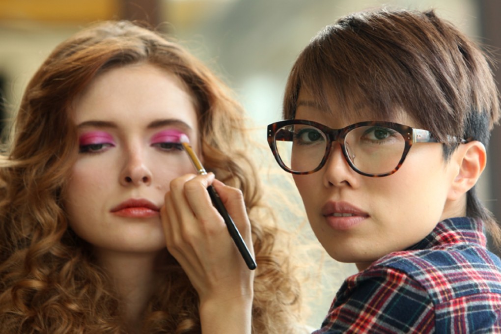 MAKE-UP ARTIST MEGUMI SEKINE HAS FUN WITH COLOUR. PHOTO: NORA TAM