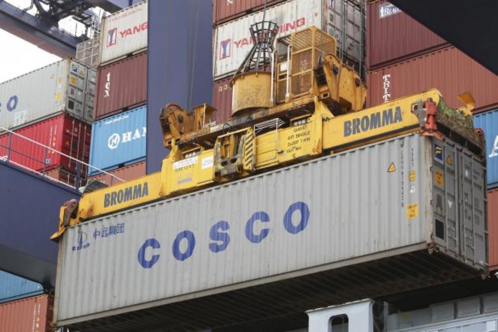 China Cosco's first-half net loss was much greater than the same time last year but the result was not a surprise. Photo: Bloomberg
