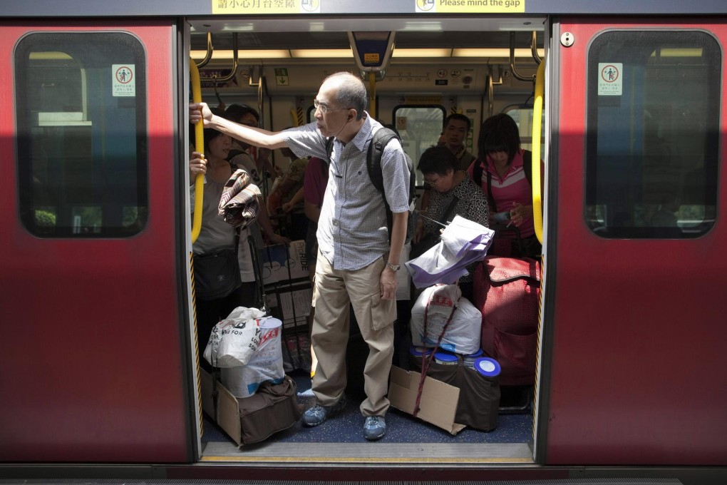 A train at Sheung Shui, a stop away from the border. In Shenzhen, multi-visit permits will be available. Photo: EPA