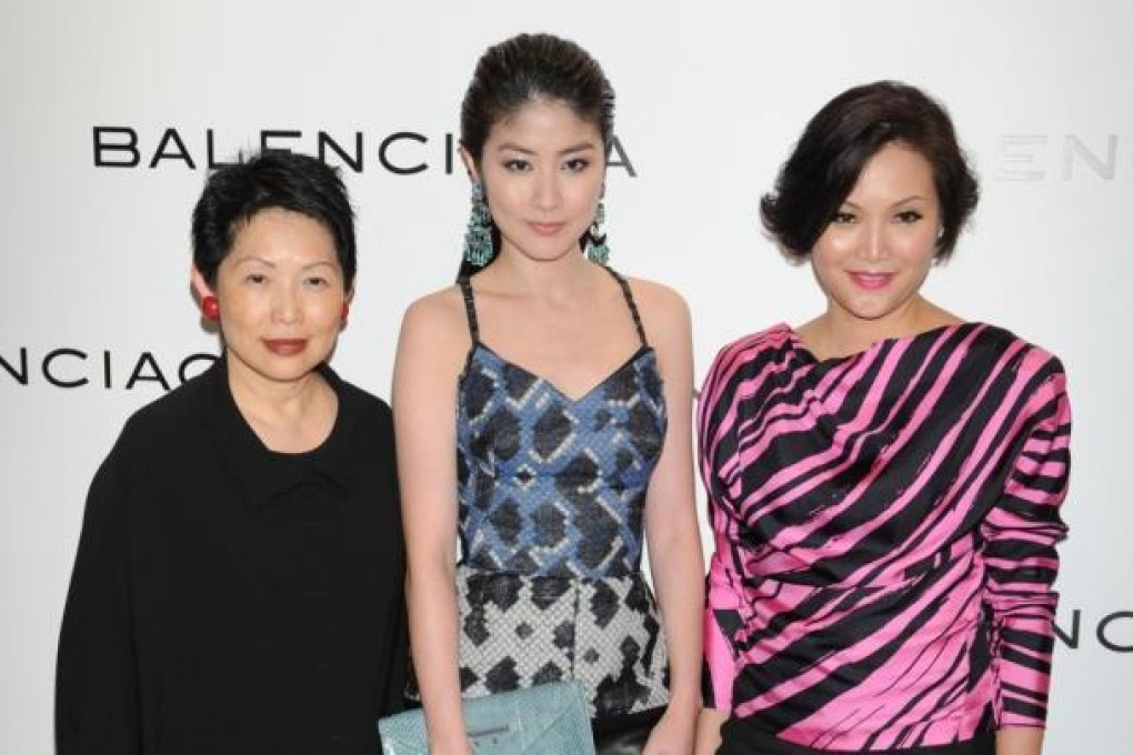 Mimi Tang, Kelly Chen and Rita Chau at the preview of Balenciaga's autumn-winter collection