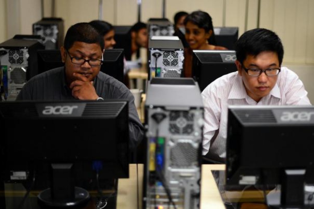 Online university education is expanding quickly in Asia, propelled by technological growth and a deep reverence for education. Photo: AFP