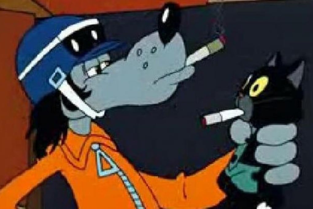 The chain-smoking wolf inNu, Pogodi!orYou Just Wait!