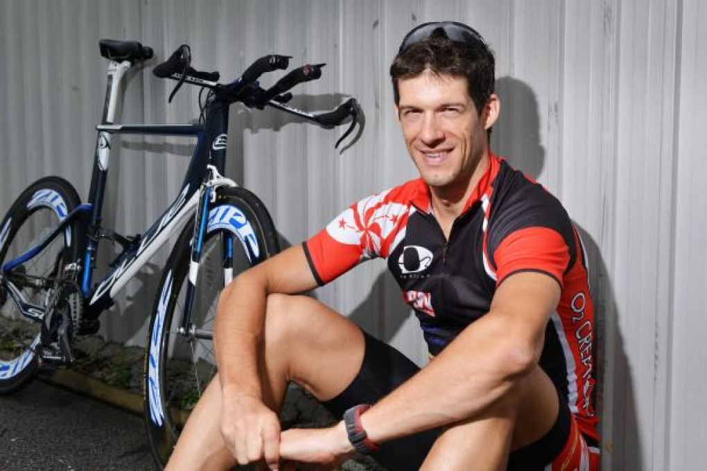 Entrepreneur Erich Felbabel, creator and owner of O2 Creation, prefers cycling out of the three triathlon disciplines.Photo: Thomas Yau