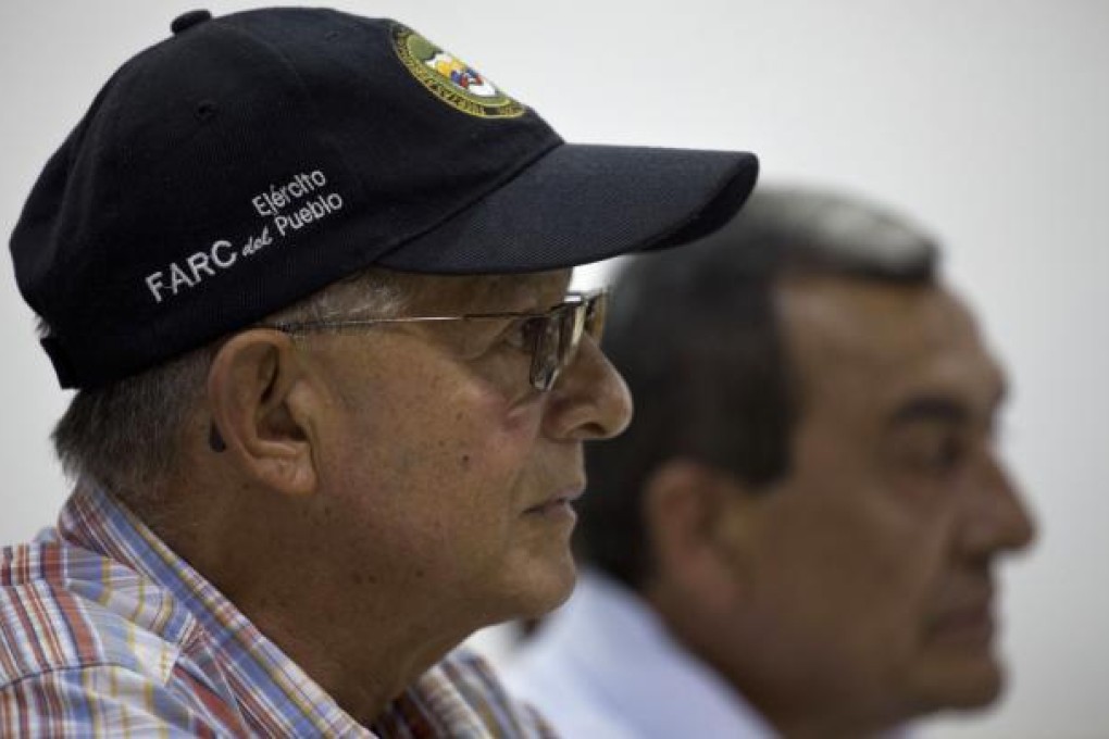 FARC's Ricardo Tellez and Mauricio Jaramillo. Photo: AP