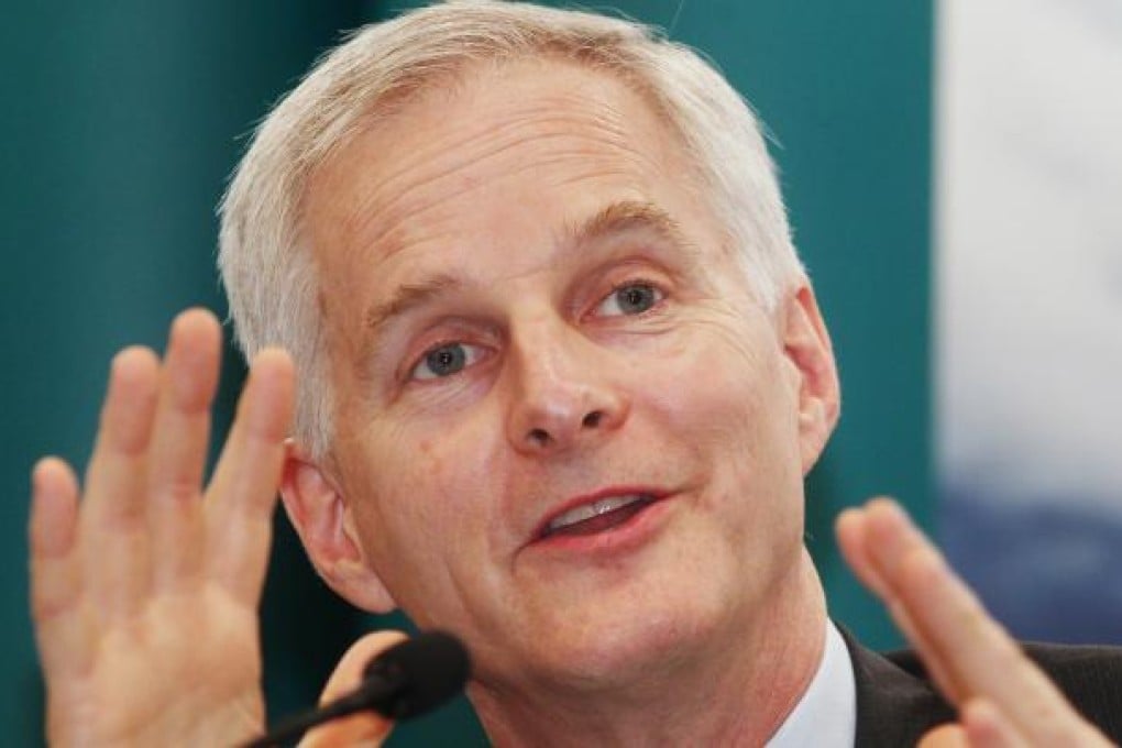 John Slosar, Chief Executive of Cathay Pacific, attends the company's 2011 annual results press conference in Hong Kong, March 14 2012. SCMP