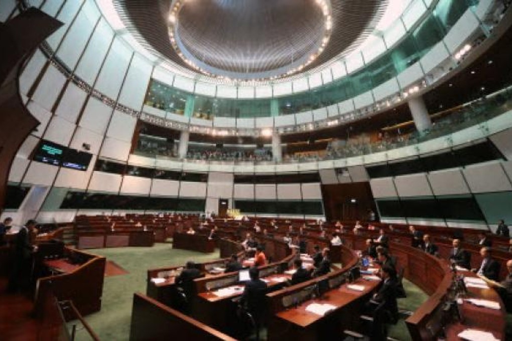 Lawmakers in a Legco session.  SCMP