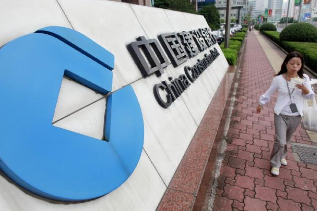 China Construction Bank is one of the better performing banks on the mainland, following a drop in bad loans. Photo: Bloomberg