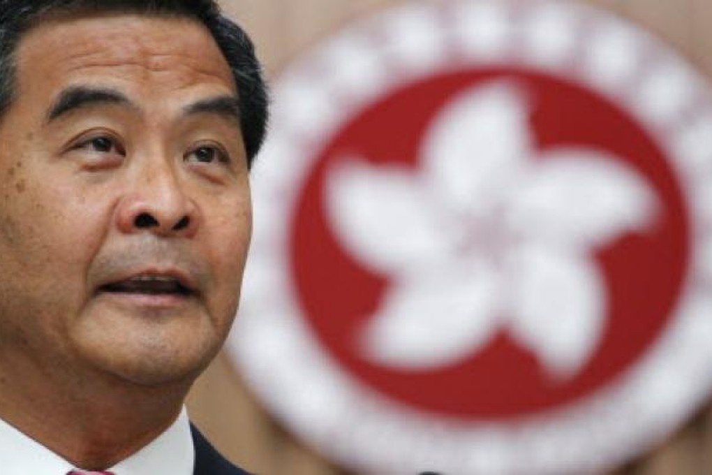 Hong Kong Chief Executive Leung Chun-ying meets the press at Central Government Offices in Tamar on September 7, 2012. Photo: SCMP/Felix Wong