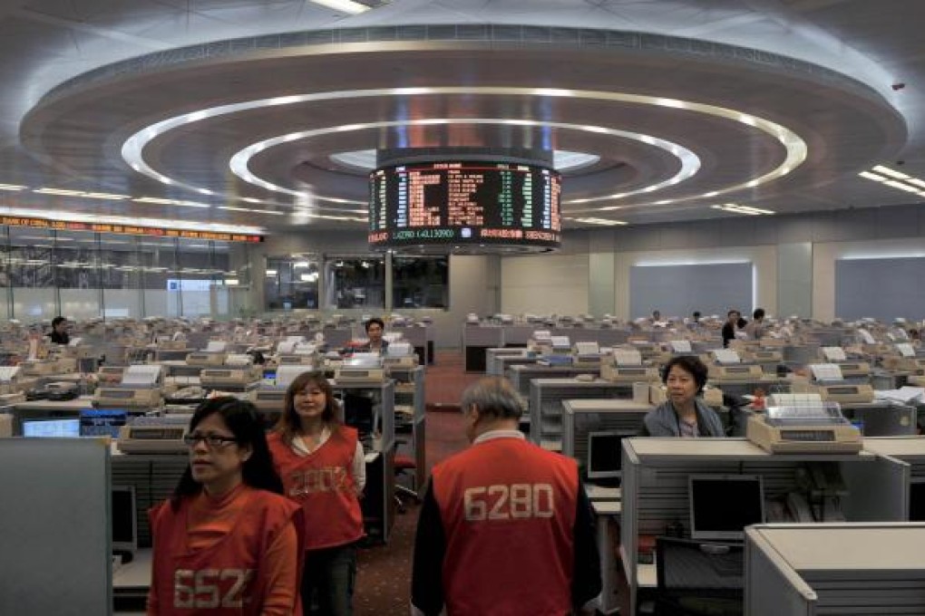The floor of the Hong Kong Stock Exchange. The market has suffered an IPO drought this year.Photo: AFP