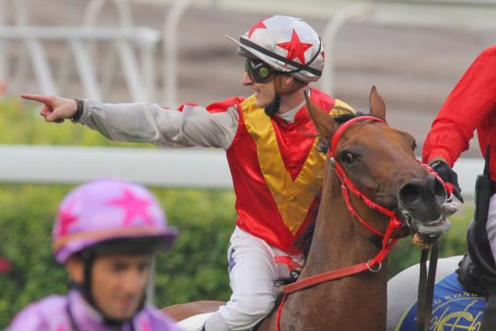 Zac Purton (on Scarlet Camellia) upstaged Douglas Whyte all-day long. Photo: Kenneth Chan