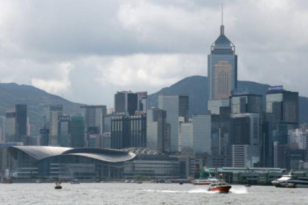 A general shot of Hong Kong Convention and Exhibition Centre in Wan Chai and nearby office buildings. Photo: SCMP/Felix Wong