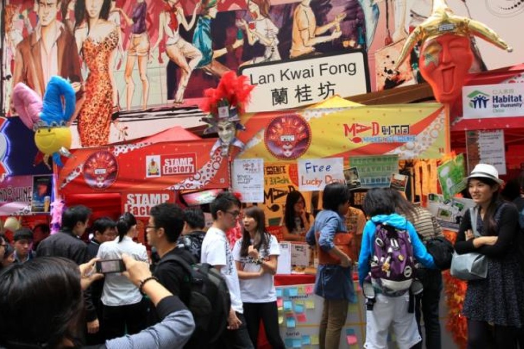 Crowds at the Lan Kwai Fong Carnival, 12 November, 2011. Photo: Jonathan Wong