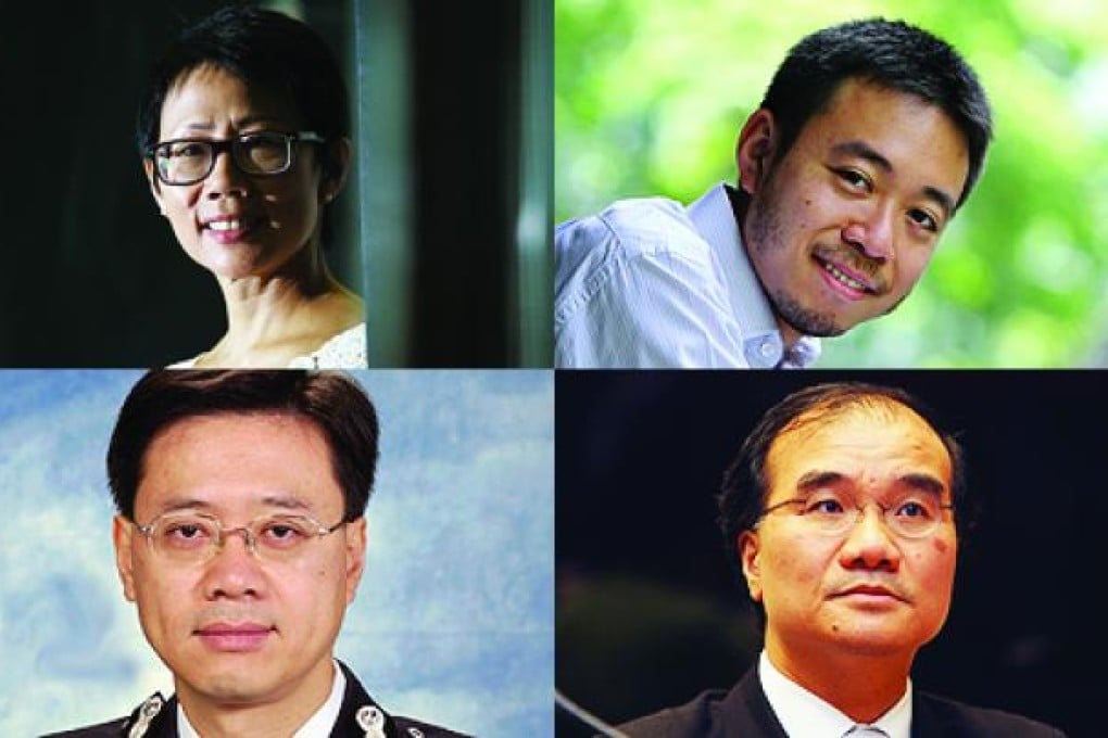 (Clockwise from top left) Christine Loh, Ronald Chan, Yau Shing-mu and John Lee Ka-chiu. Photos: May Tse, Oliver Tsang, David Wong