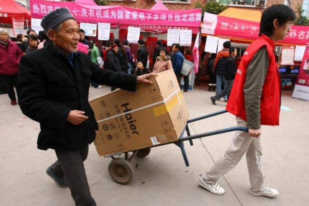 Haier dominates the market among rural consumers. Photo: SCMP