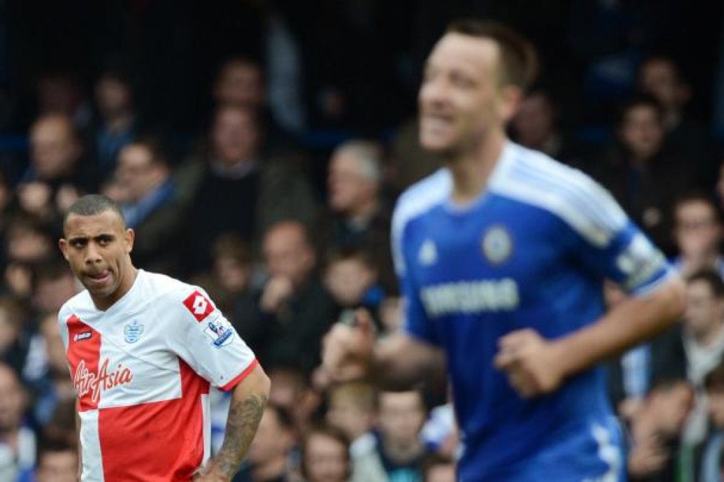 Anton Ferdinand looks towards John Terry during Chelsea's encounter with QPR last season at Stamford Bridge. Ferdinand and Terry are set to cross paths again today. Photo: AFP