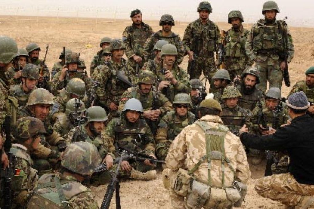 British and Afghan troops training in Afghanistan. Photo: AFP
