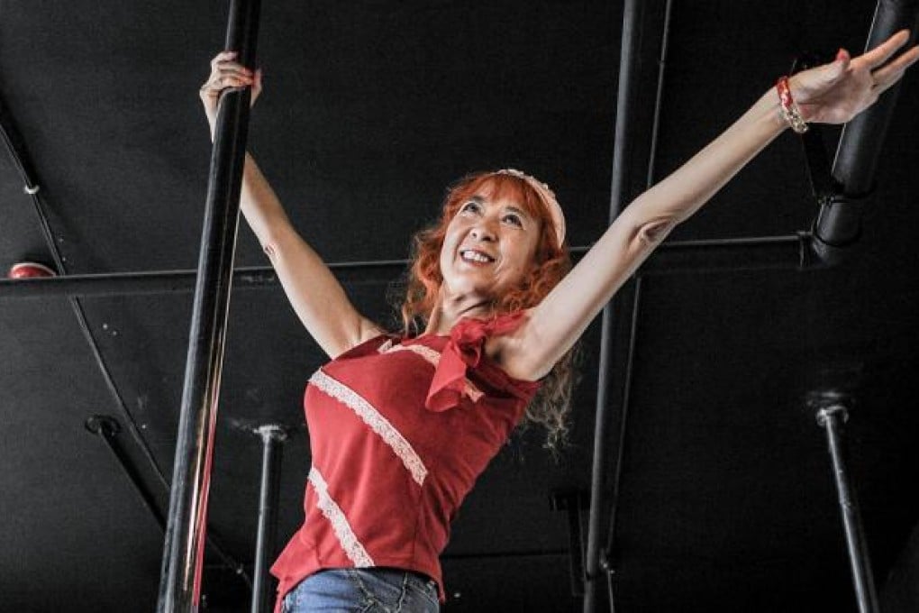 The irrepressible Sun Fengqin flaunts her stuff in a studio in Nanjing. Photo: Yang Lei