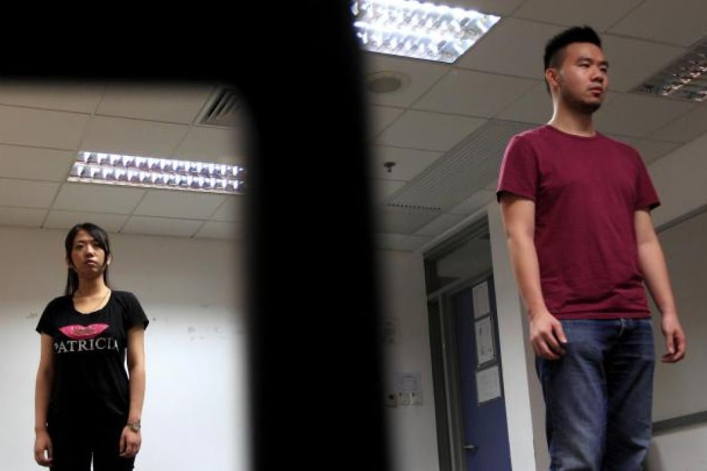Actors Emma Ng and Cleave Lam at a rehearsal for the musical Dream of the Mermaid at Polytechnic University. Photo: Jonathan Wong