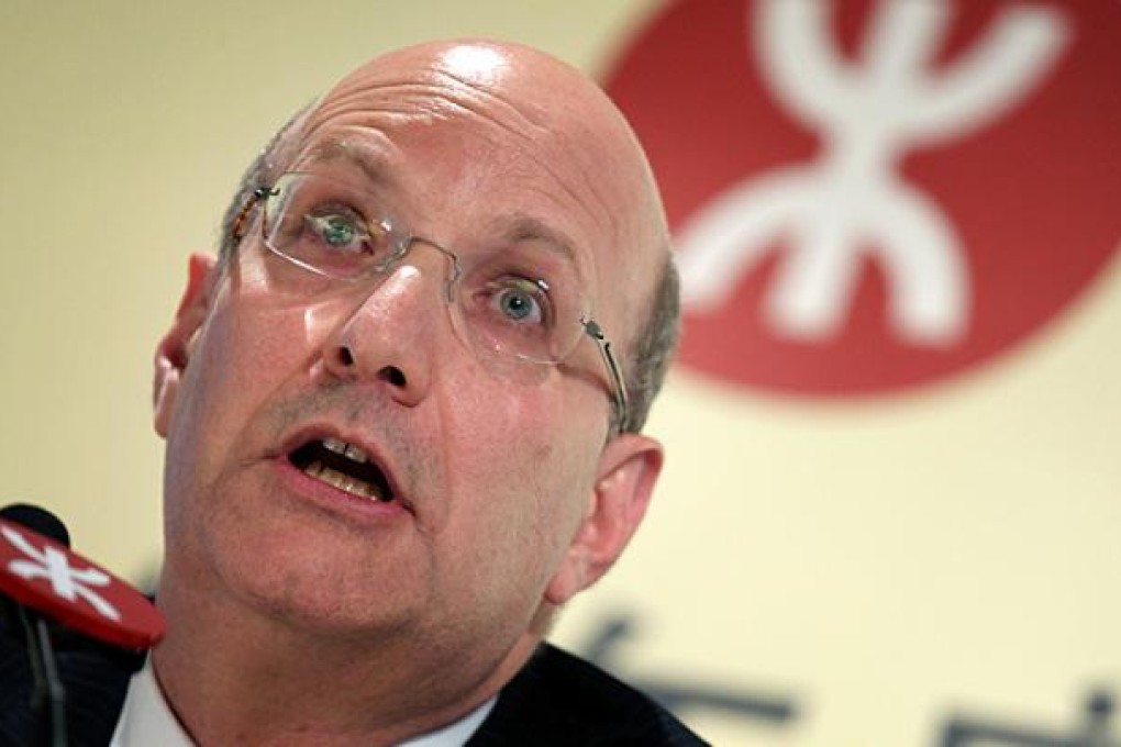 Jay Walder, chief executive of the MTR Corporation. Photo: May Tse