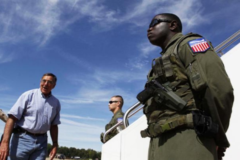 US Secretary of Defence Leon Panetta boards a plane for official visits to Japan, China and New Zealand this week. Photo: AFP