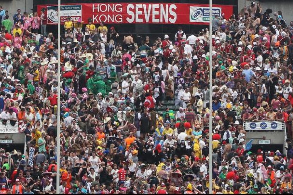 Cathay Pacific sees value in sponsoring the annual Hong Kong Sevens as it puts passengers on planes and gives the airline a great chance to promote the city, while the broad appeal of the event communicates with HSBC's customer base - both local and expatriate - providing a great platform for engaging the community in which the bank operates. Photo: Martin Chan