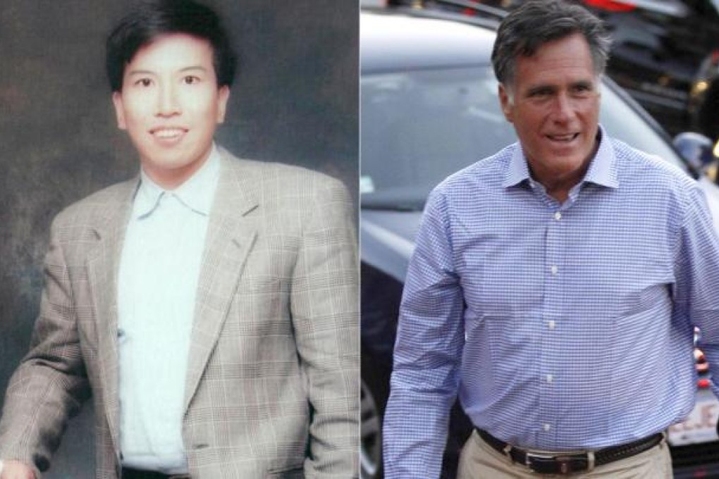 Tony Chan Chun Chuen, Mitt Romney. Photos: EPA, Reuters