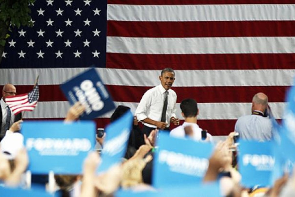 US President Barack Obama campaigns in Columbus, in crucial swing state Ohio, on Monday. Photo: AFP