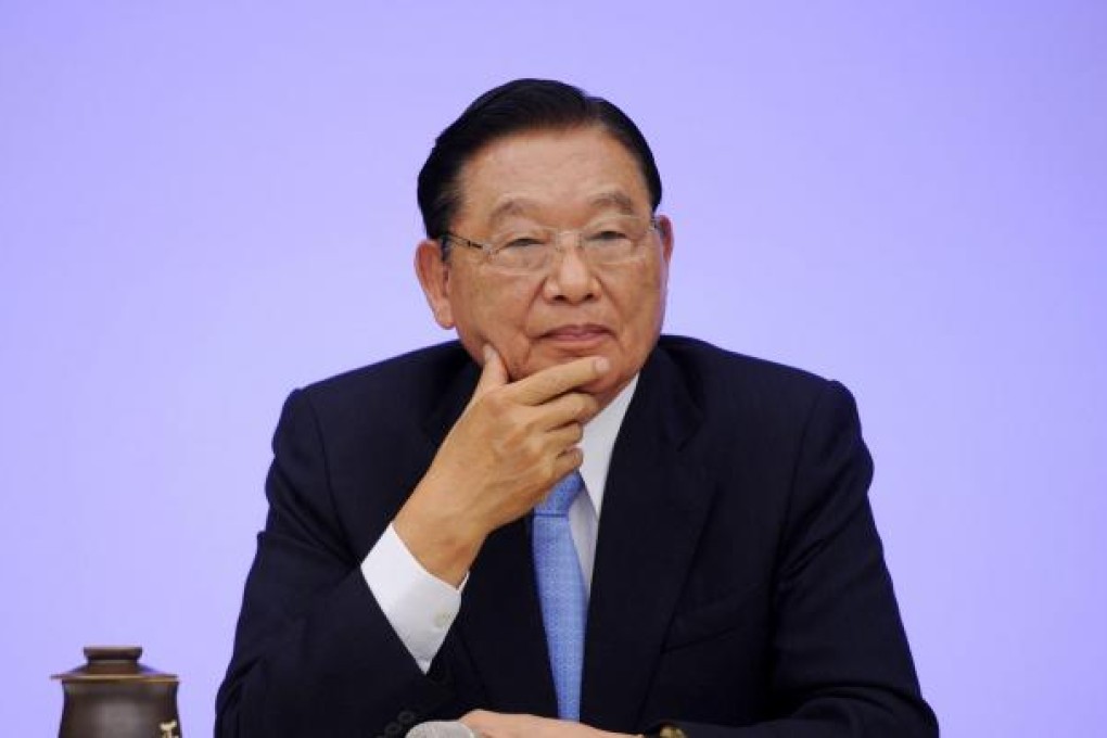 Chiang Pin-kung steps down from the SEF. Photo: Xinhua