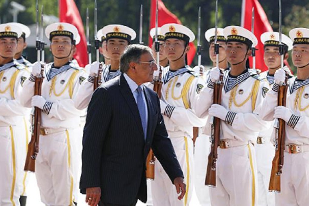 US Defence Secretary Leon Panetta reviews China's military during a visit to Beijing. Photo: AP